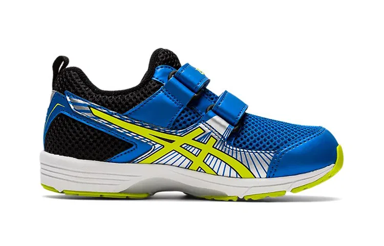 Детские беговые кроссовки с низким верхом Blue Yellow Silver ASICS — фото 4