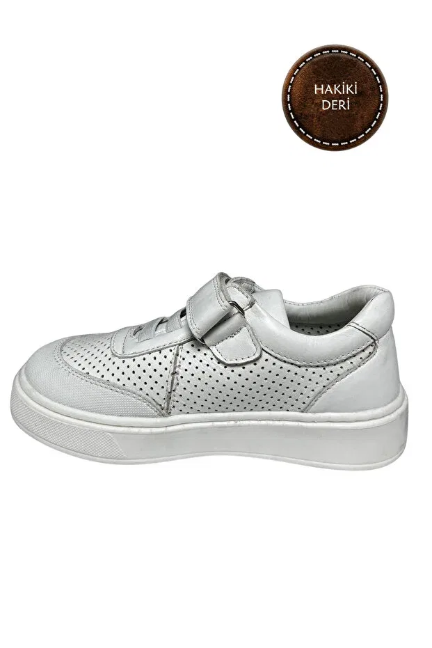 Детские туфли для девочек кожаные Şenler Bebe World Kids, White — фото 4