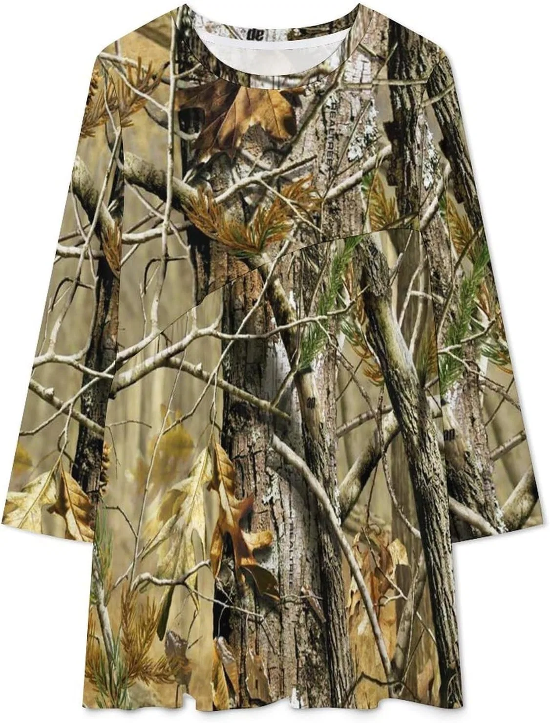 Женское платье-свитшот с камуфляжным принтом Dress124, Multicolor — фото 2