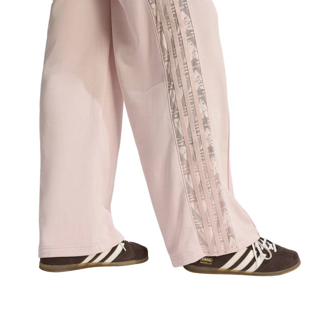 Женские брюки Firebird Lace Adidas, цвет Sandy Pink/Brown — фото 4