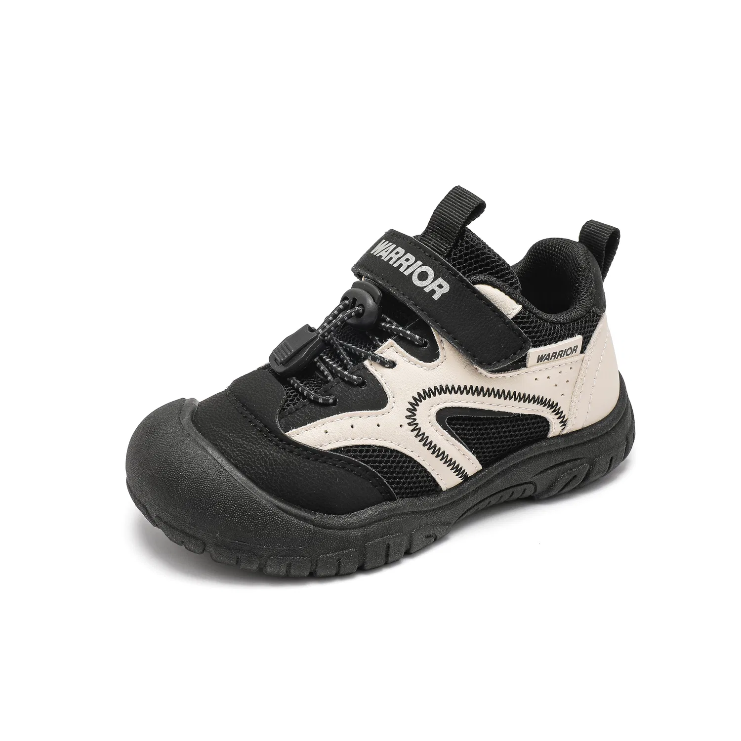 Детские спортивные кроссовки для мальчиков из дышащей сетки, Athletic Shoes, WARRIOR, Beige/Black