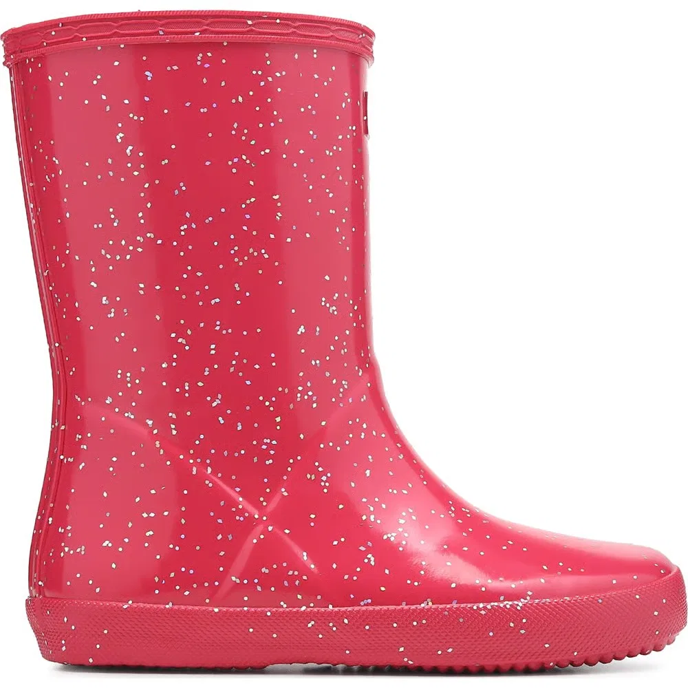 Оригинальные детские резиновые сапоги Hunter, Pink Glitter Multi — фото 2