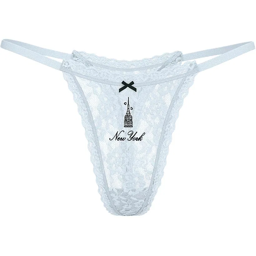 Женское стринги Хлопковые Victoria's Secret, Light Blue