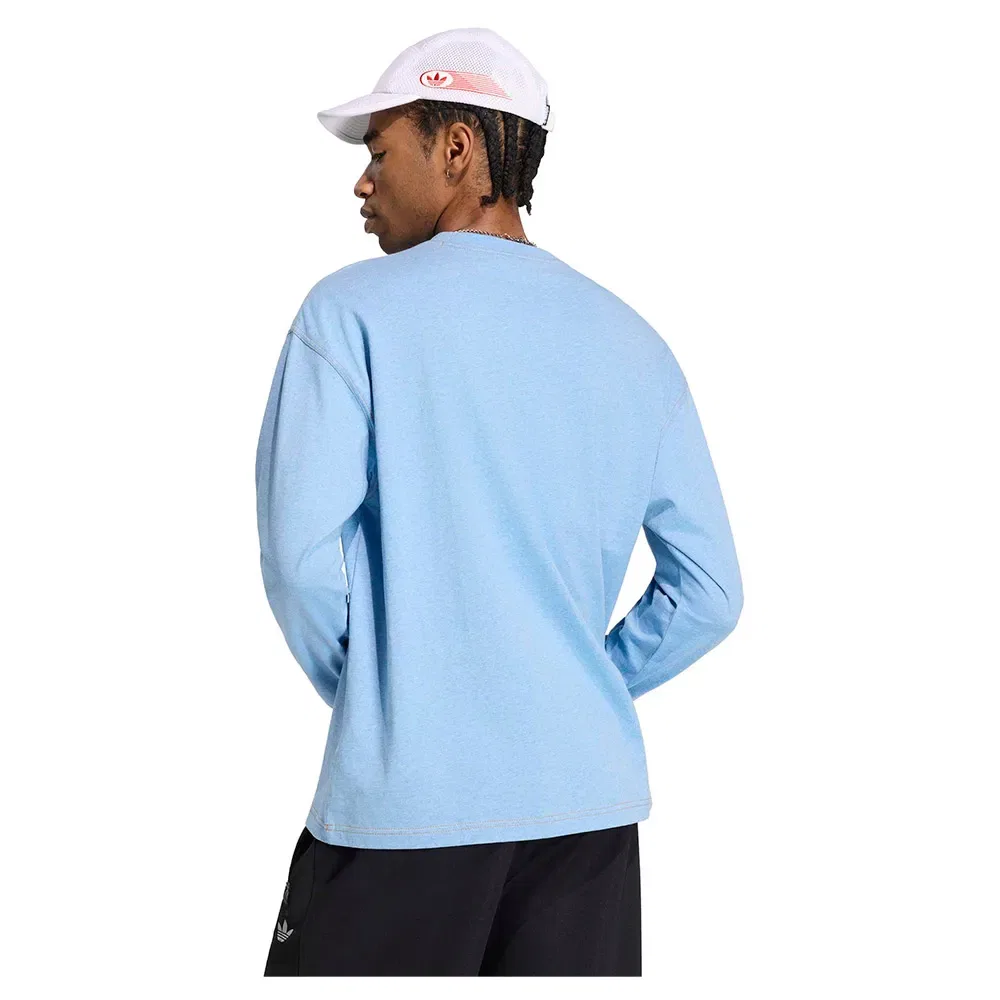 Футболка с длинным рукавом Trefoil Essentials Melange Adidas Originals, синий — фото 2
