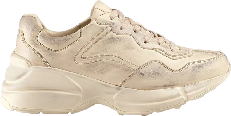 Кроссовки Gucci Wmns Rhyton Distressed Ivory, кремовый