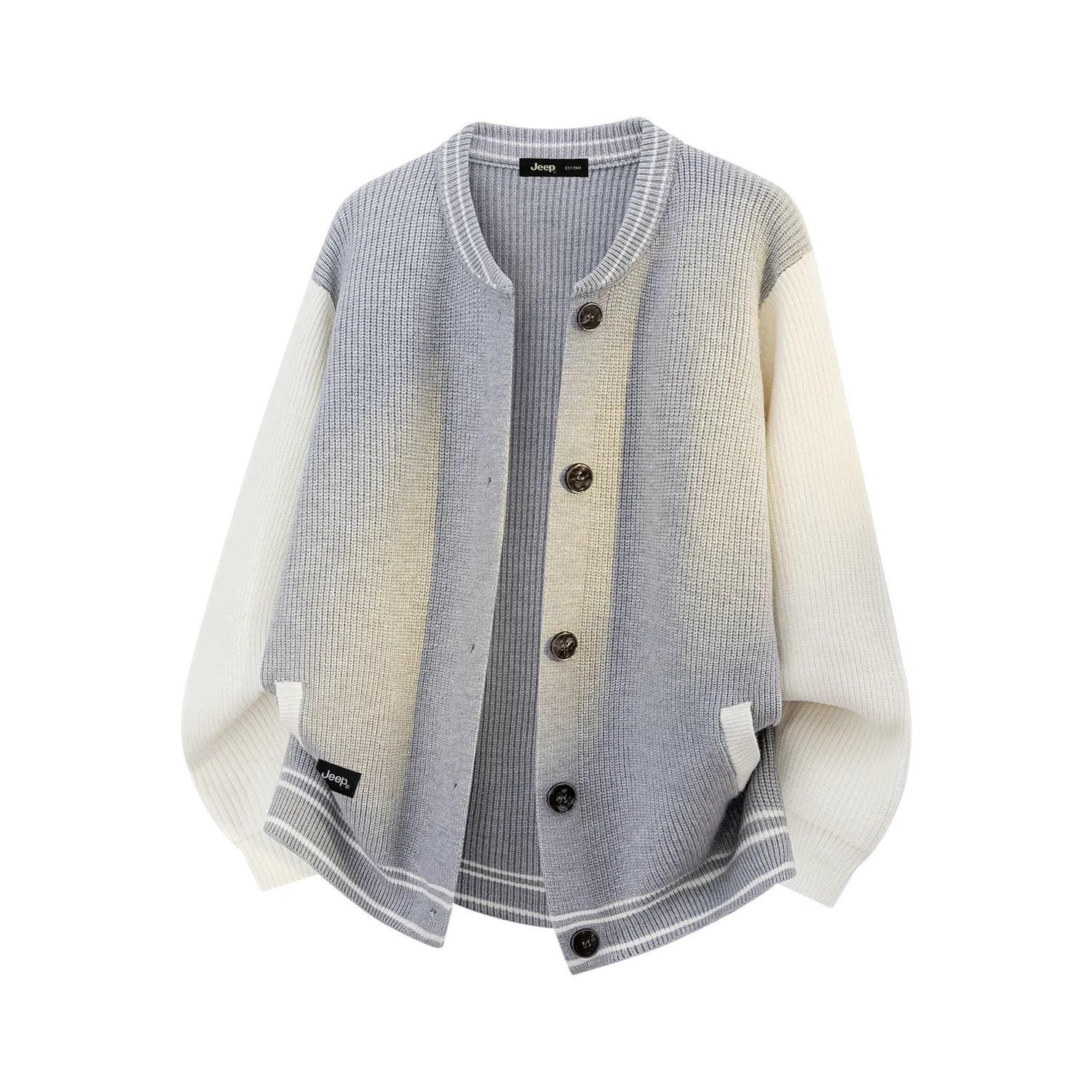 Детский свитер с воротником-поло Jeep Leisure Collection Knitwear, Light Gray