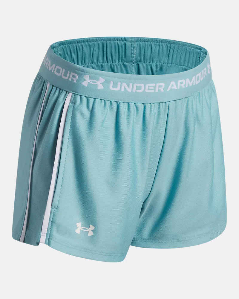 Детские шорты быстросохнущие из переработанного полиэстера UA Tech Play Up UnderArmour, Blue Haze/White — фото 3
