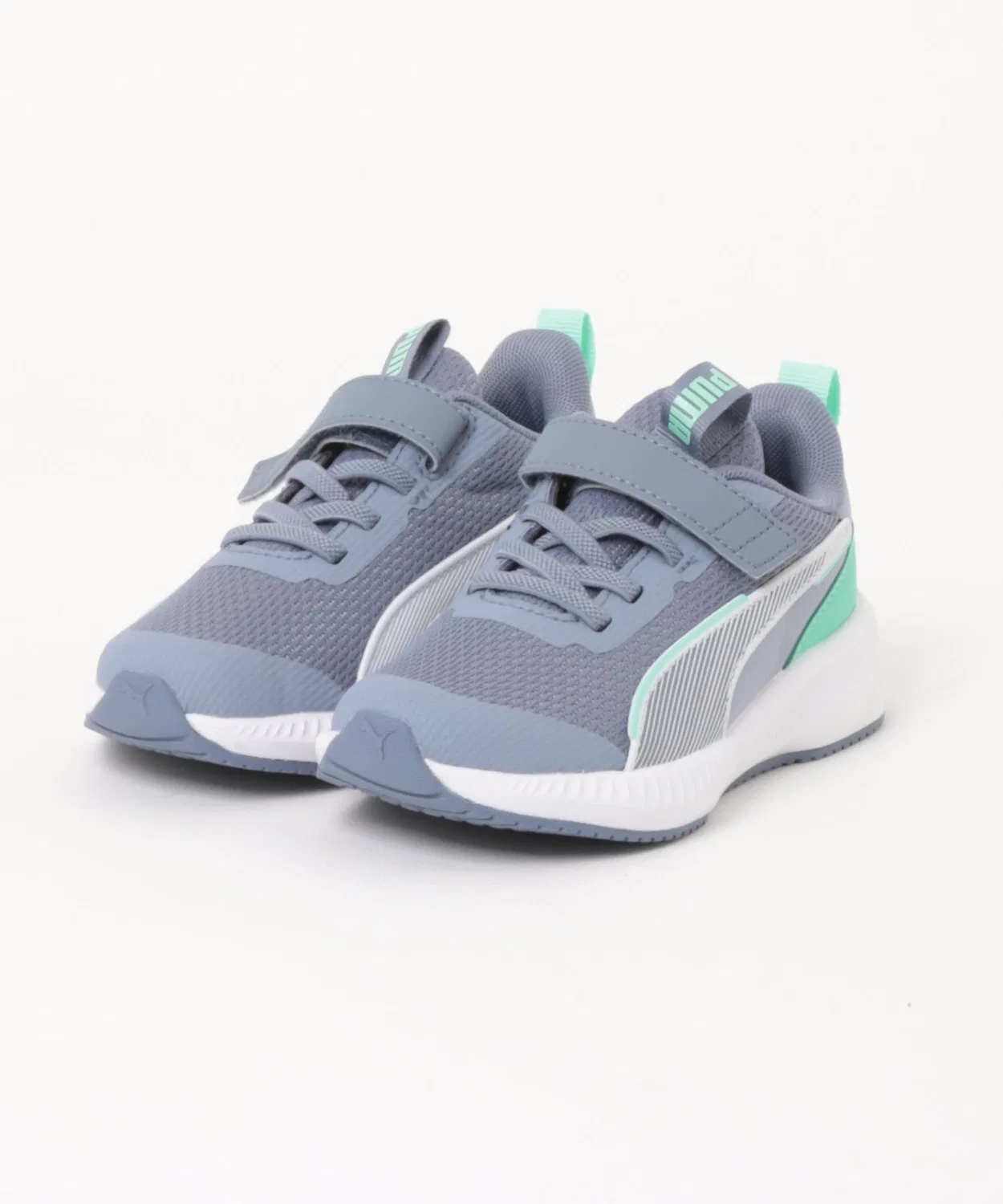Детские кроссовки с липучкой Flyer 3 AC+ PS PUMA, Light Grey