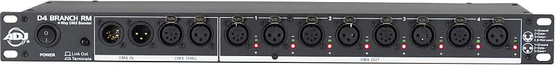 

ADJ D4 Branch RM 4-ходовой распределитель/бустер American DJ D4B100