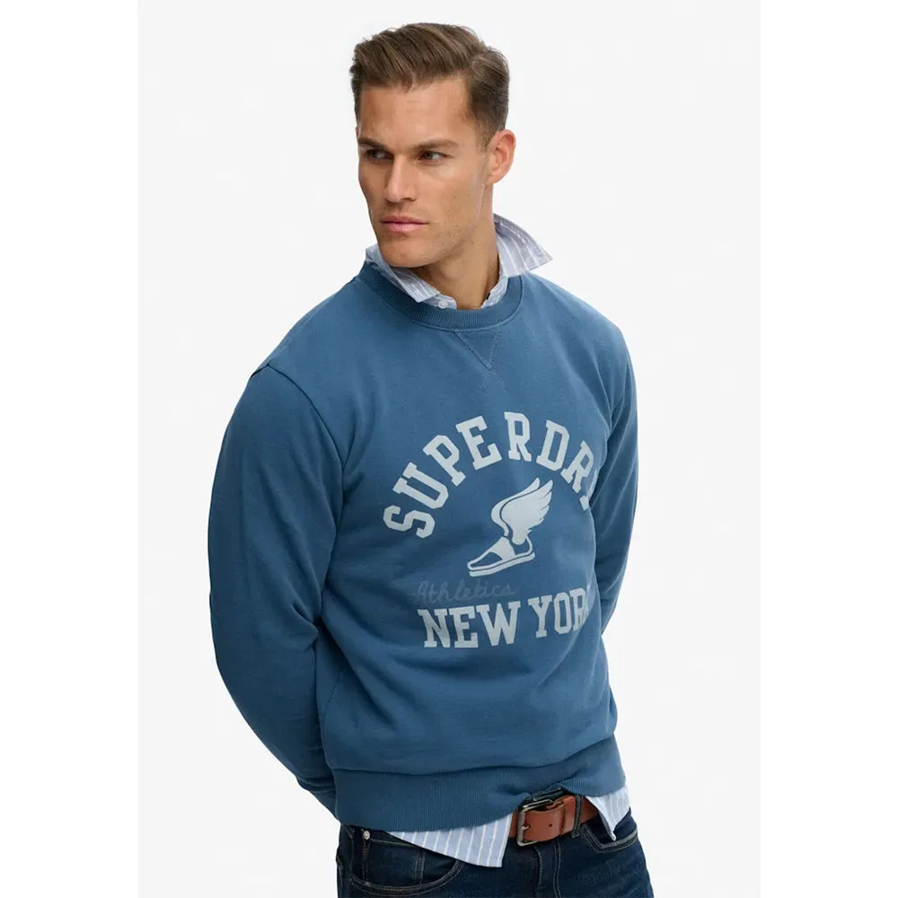 Свитшот Athletic Essential Crew Superdry, синий — фото 4