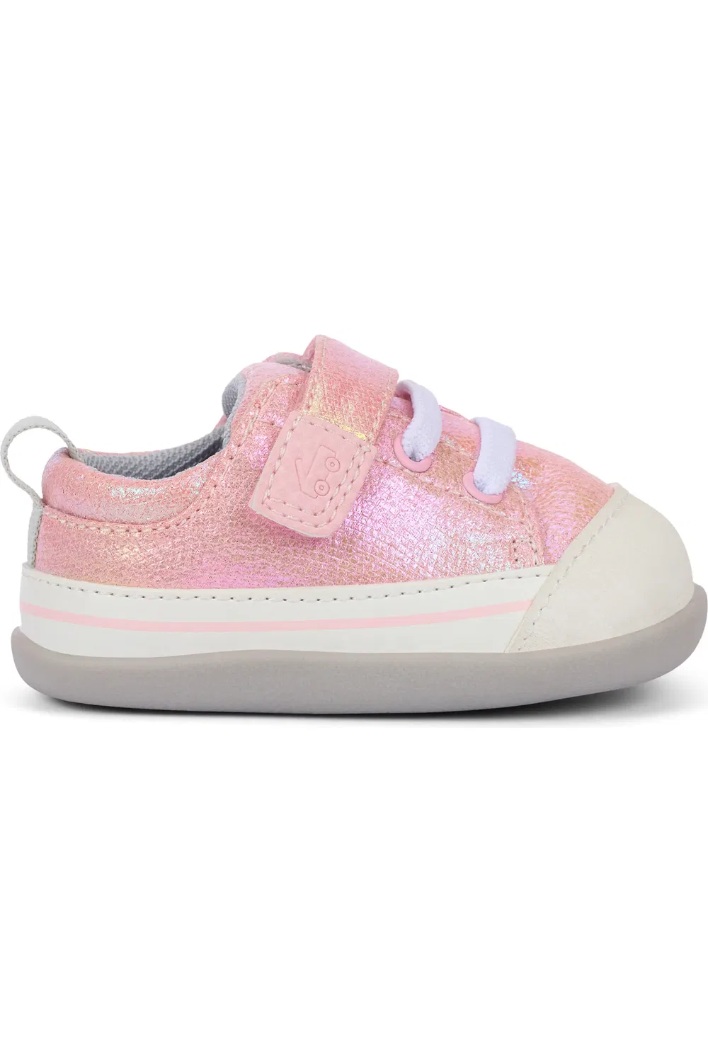 Кроссовки детские с липучкой Mini Stevie See Kai Run, Pink Metallic — фото 3
