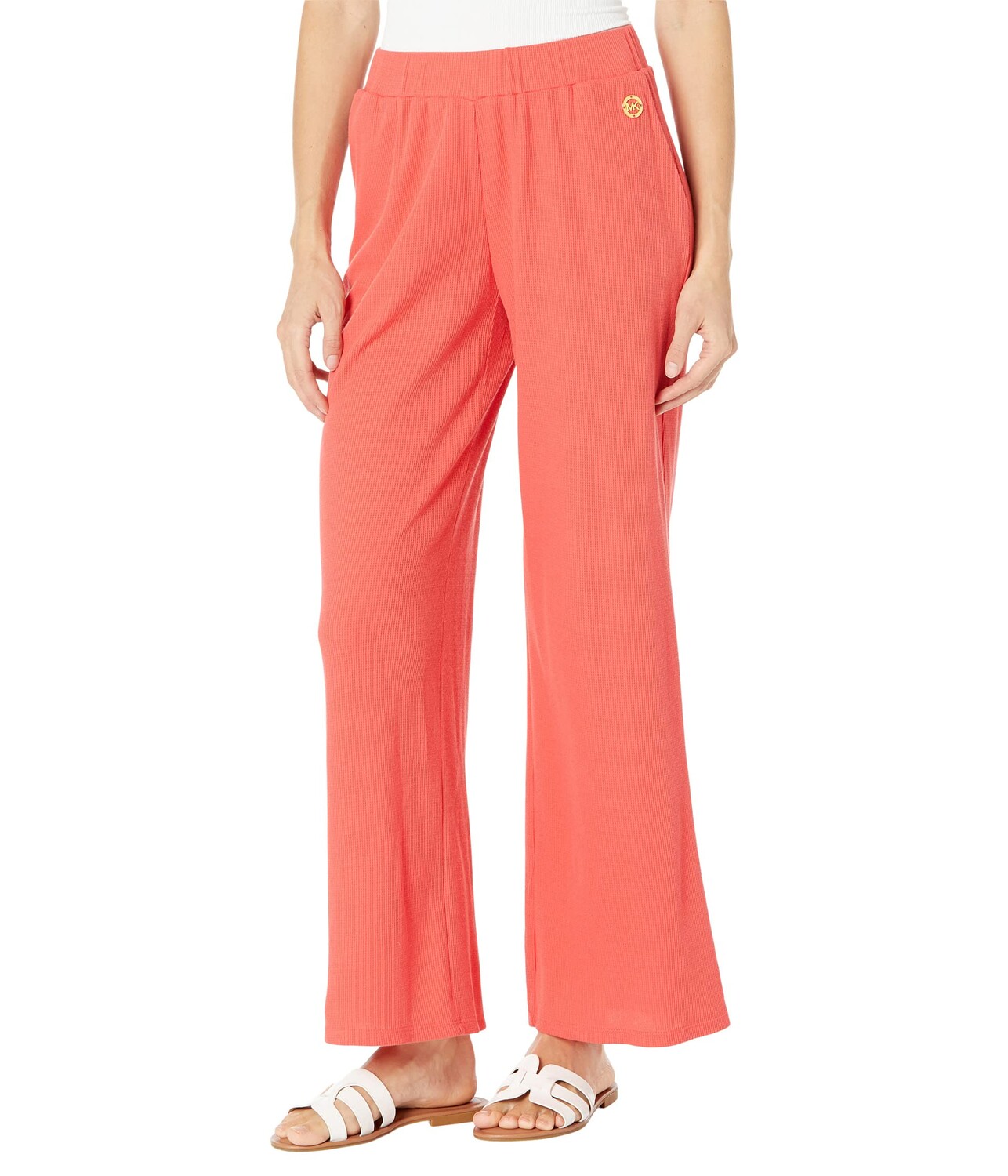 

Брюки MICHAEL Michael Kors, Waffle Wide Leg Pants, Оранжевый, Брюки MICHAEL Michael Kors, Waffle Wide Leg Pants