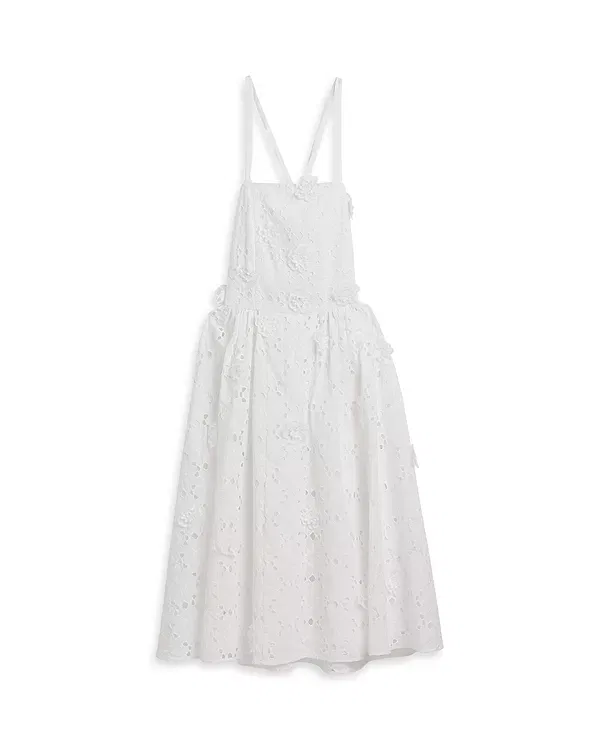 Детское платье для девочек с вышивкой Estie Bardot Junior, Orchid White