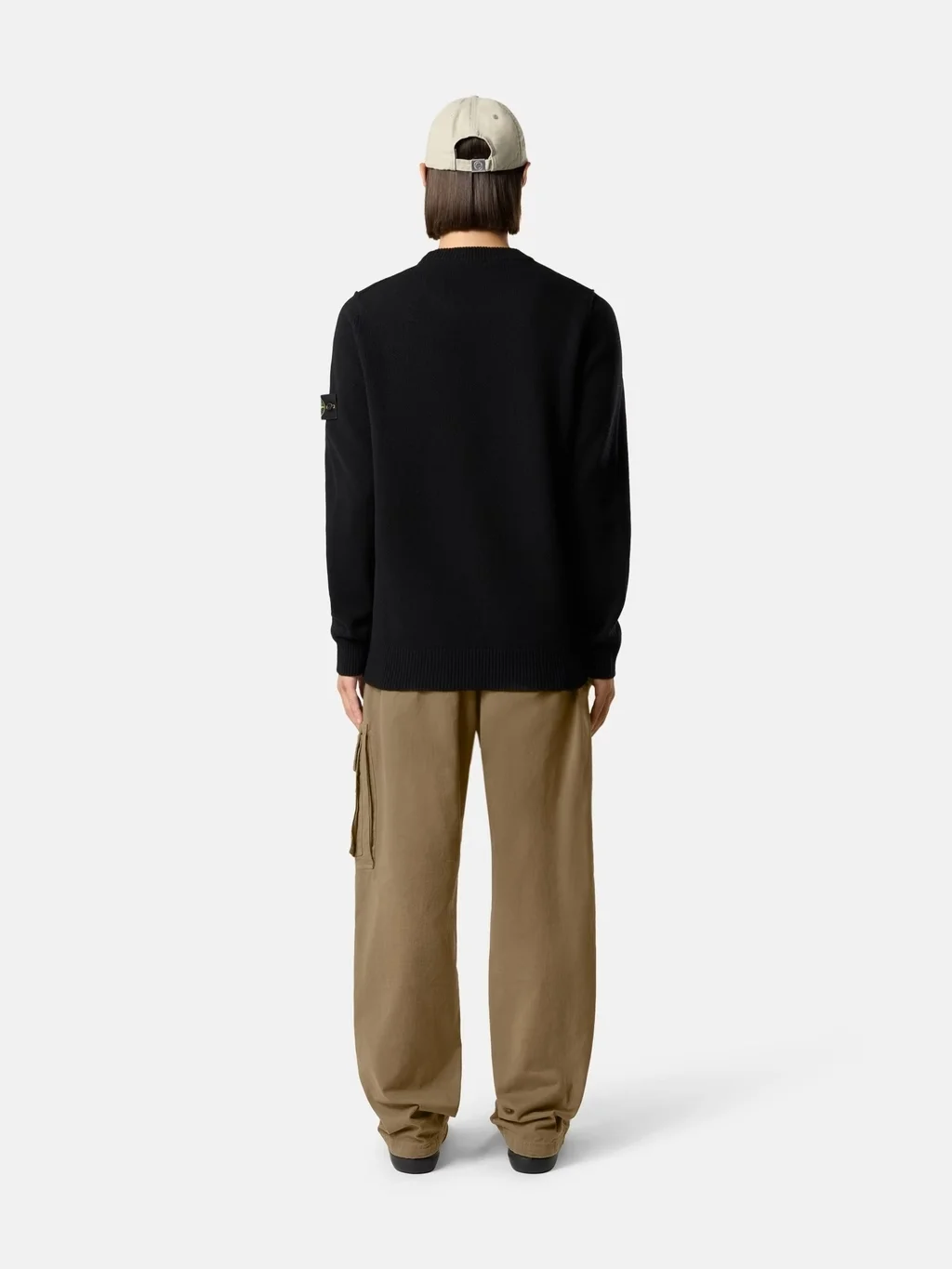 Мужской свитер Stone Island Regular-fit Crewneck With Ribbed Trims, черный — фото 4