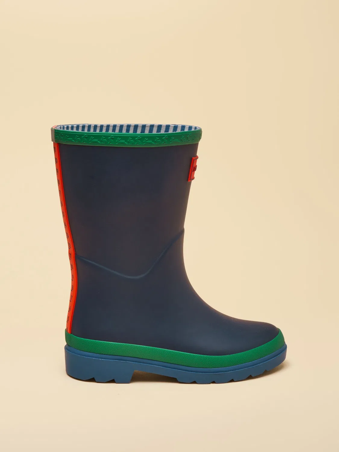 Резиновые сапоги Joules Kids' Colourblock Wellies, сине-зеленые — фото 2