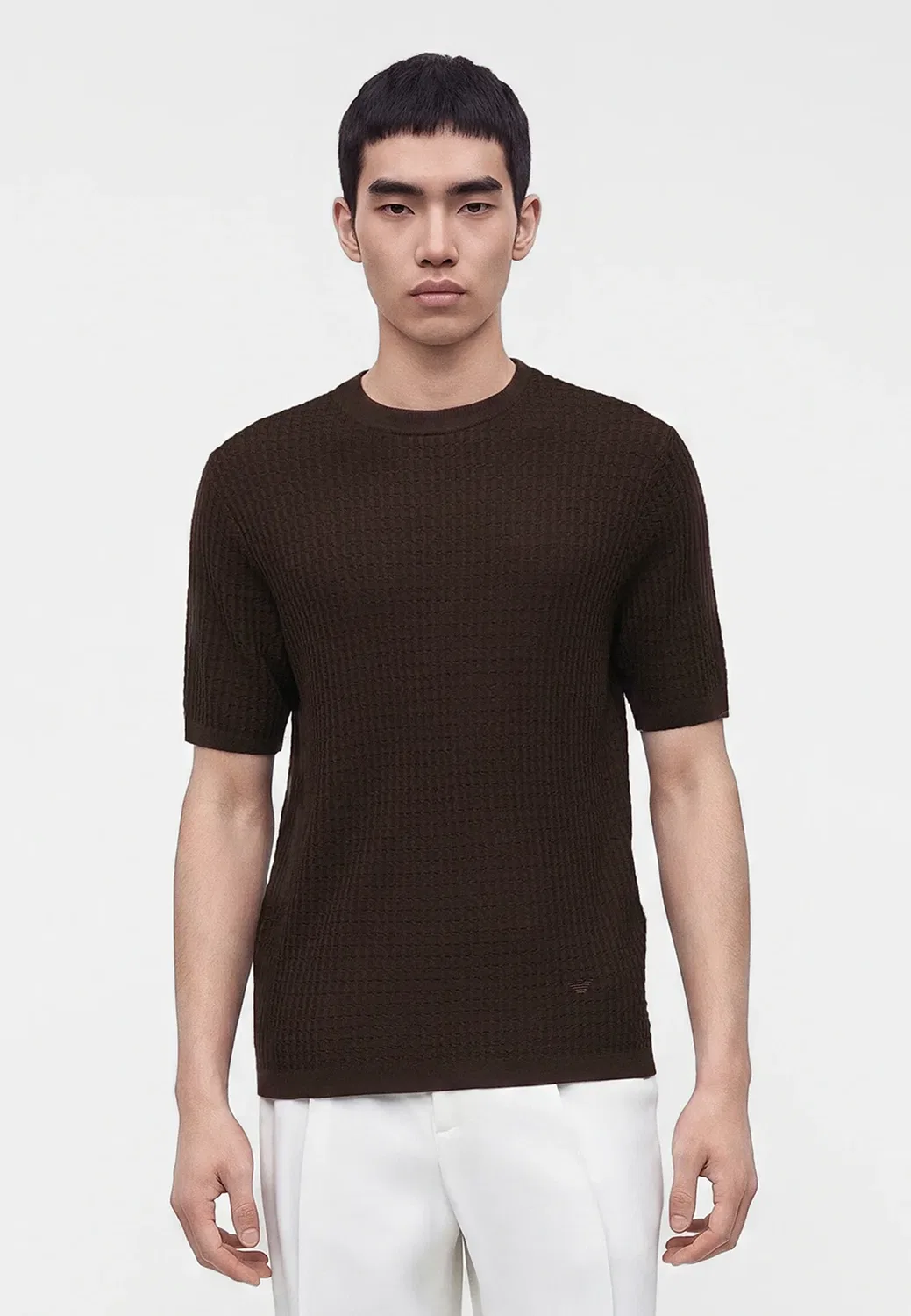 Простая футболка Emporio Armani, Coffe Bean