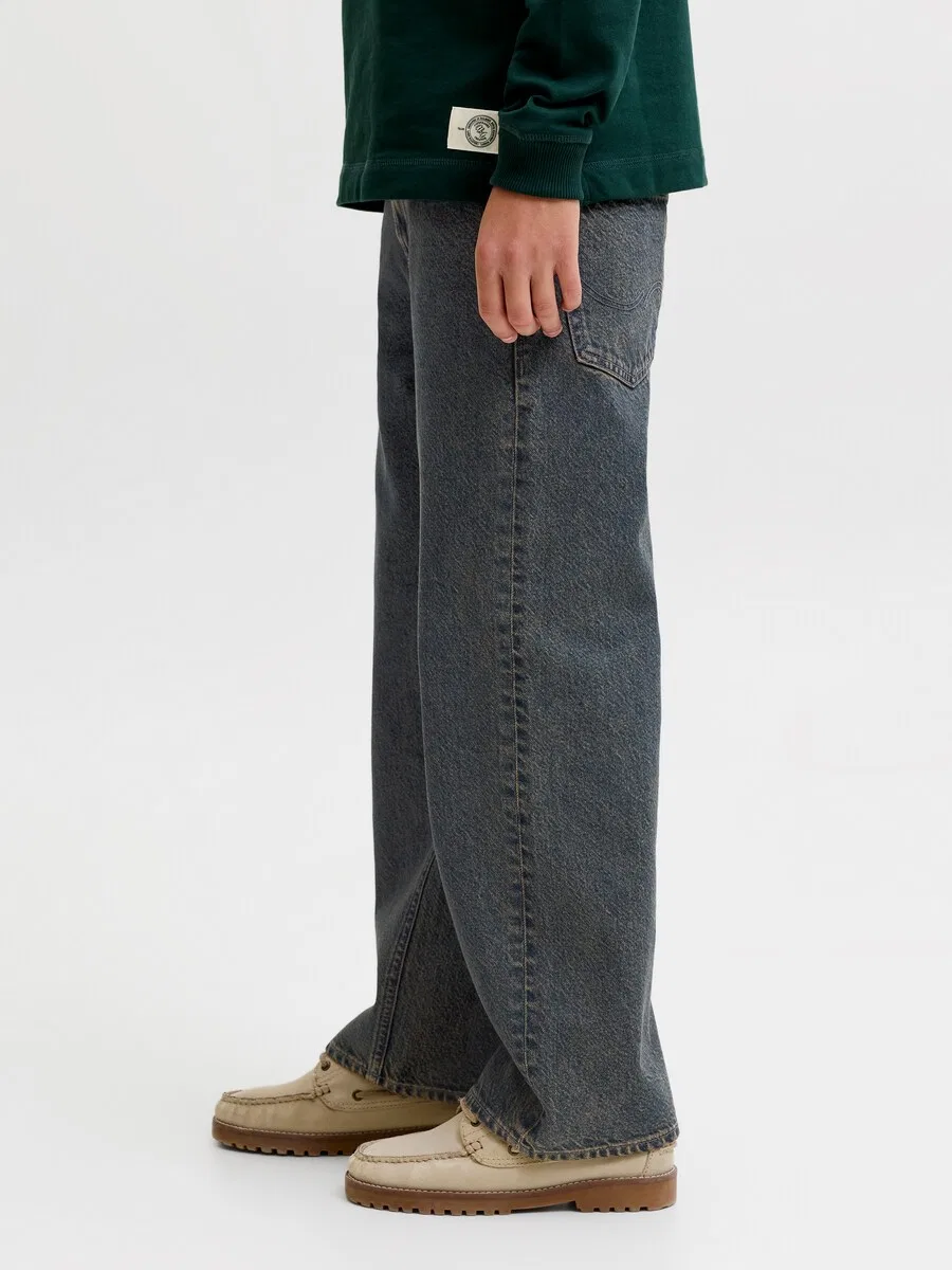 Детские джинсы Jack & Jones Junior Baggy Jeans 'JJIALEX JJORIGINAL' темно-синего цвета — фото 3