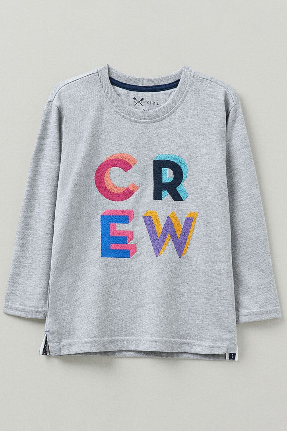 

Светло-серый топ из хлопкового джерси Classic Crew Clothing Company, серый