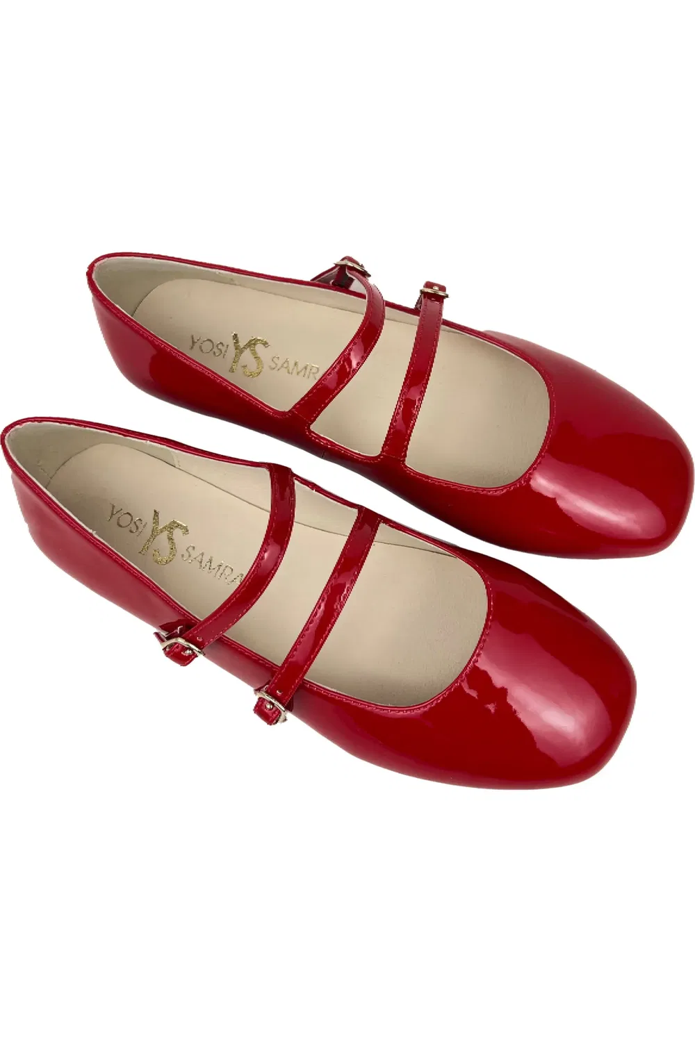 Детские туфли мэри-джейн с регулируемыми ремешками Miss Flat Yosi Samra, красный