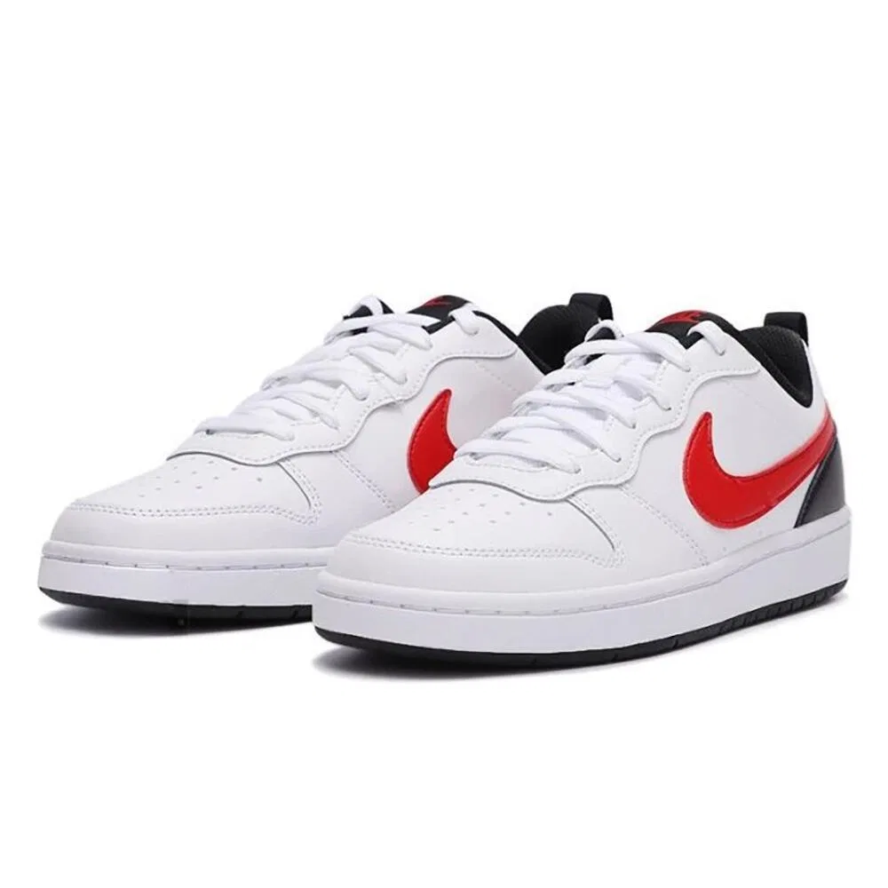Детские кроссовки с кожаным верхом Court Borough Low 2 Nike, White — фото 4