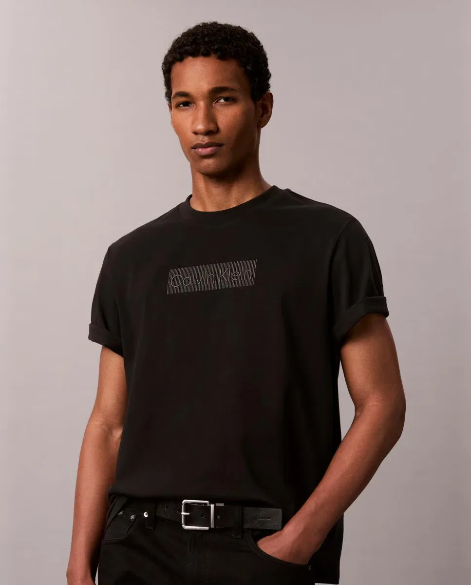 Мужская футболка короткий, Calvin Klein, черный