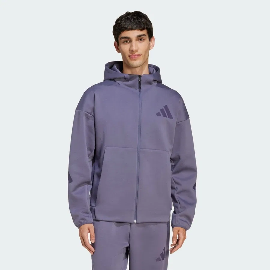Худи с капюшоном и полной застежкой-молнией Sportswear Z.N.E. adidas, Черный
