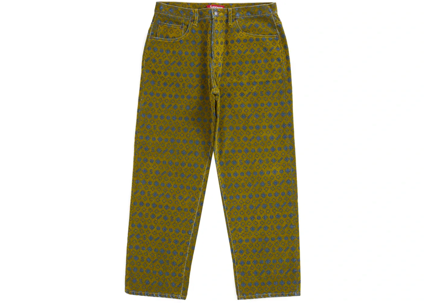 Мужские джинсы свободного кроя с флокированным покрытием Supreme Jean, Mustard