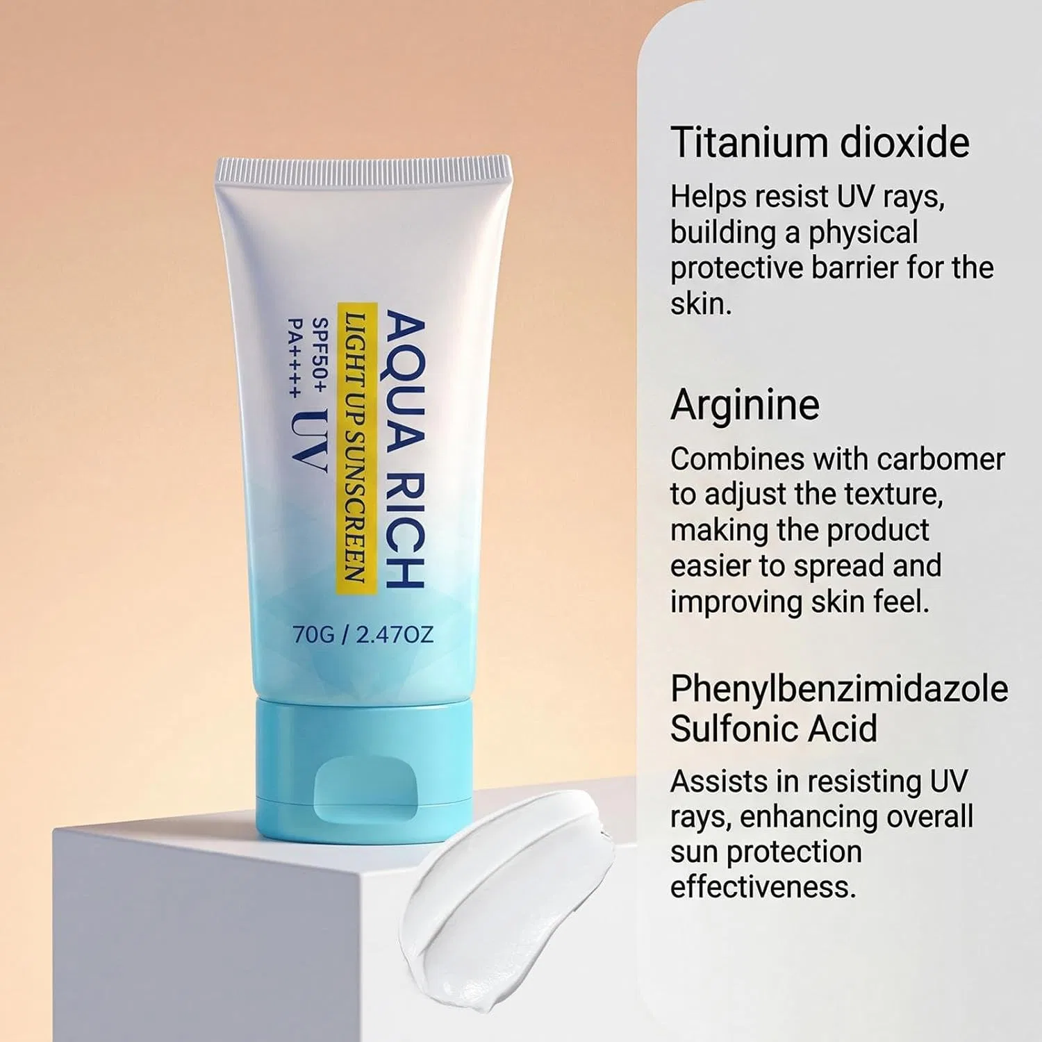 Солнцезащитный крем для лица, SPF50+, 70 г, мультиколор Generisch — фото 4