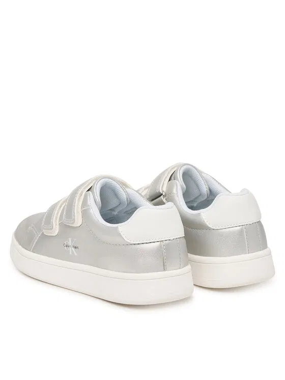 Кроссовки Low Cut Velcro Calvin Klein, серебро — фото 3