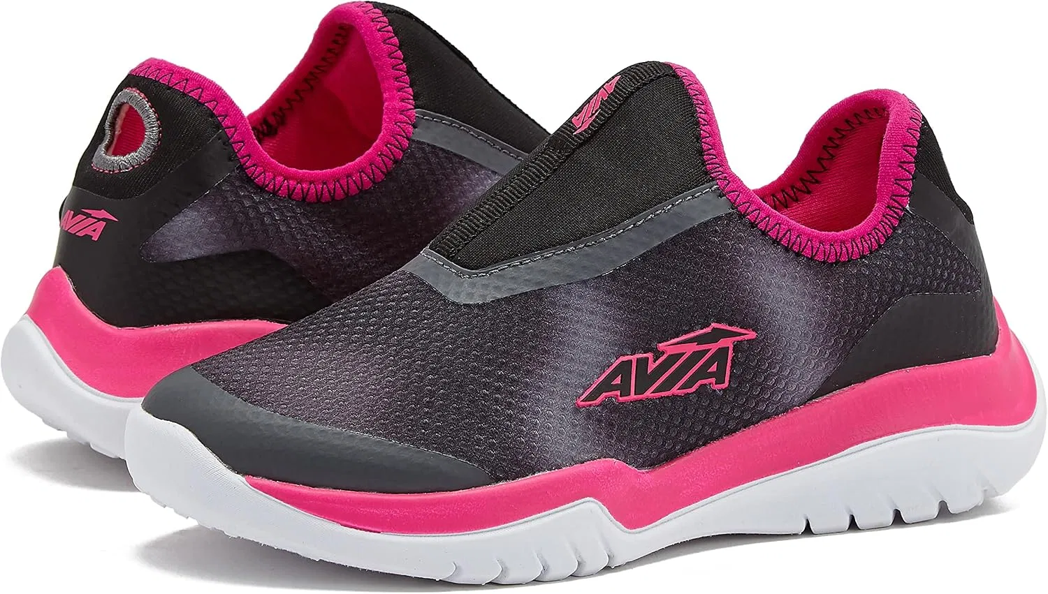Детские кроссовки без шнуровки с легким дизайном Avi Breeze Avia, Dark Grey/Dark Pink/Black