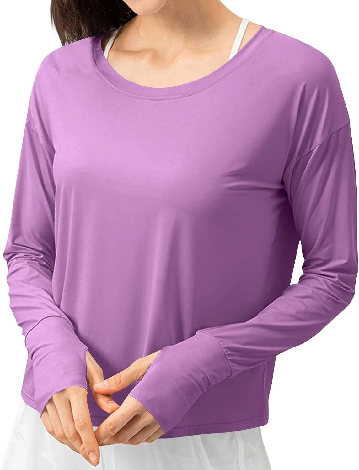 Женская рашгард с защитой UPF 50+, Purple