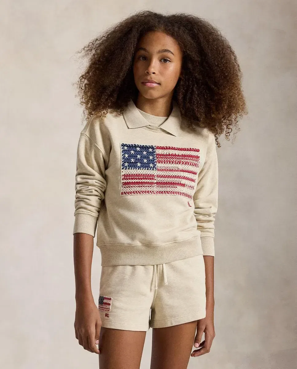 Детская свитшот с принтом Natural Polo Ralph Lauren, Natural — фото 2