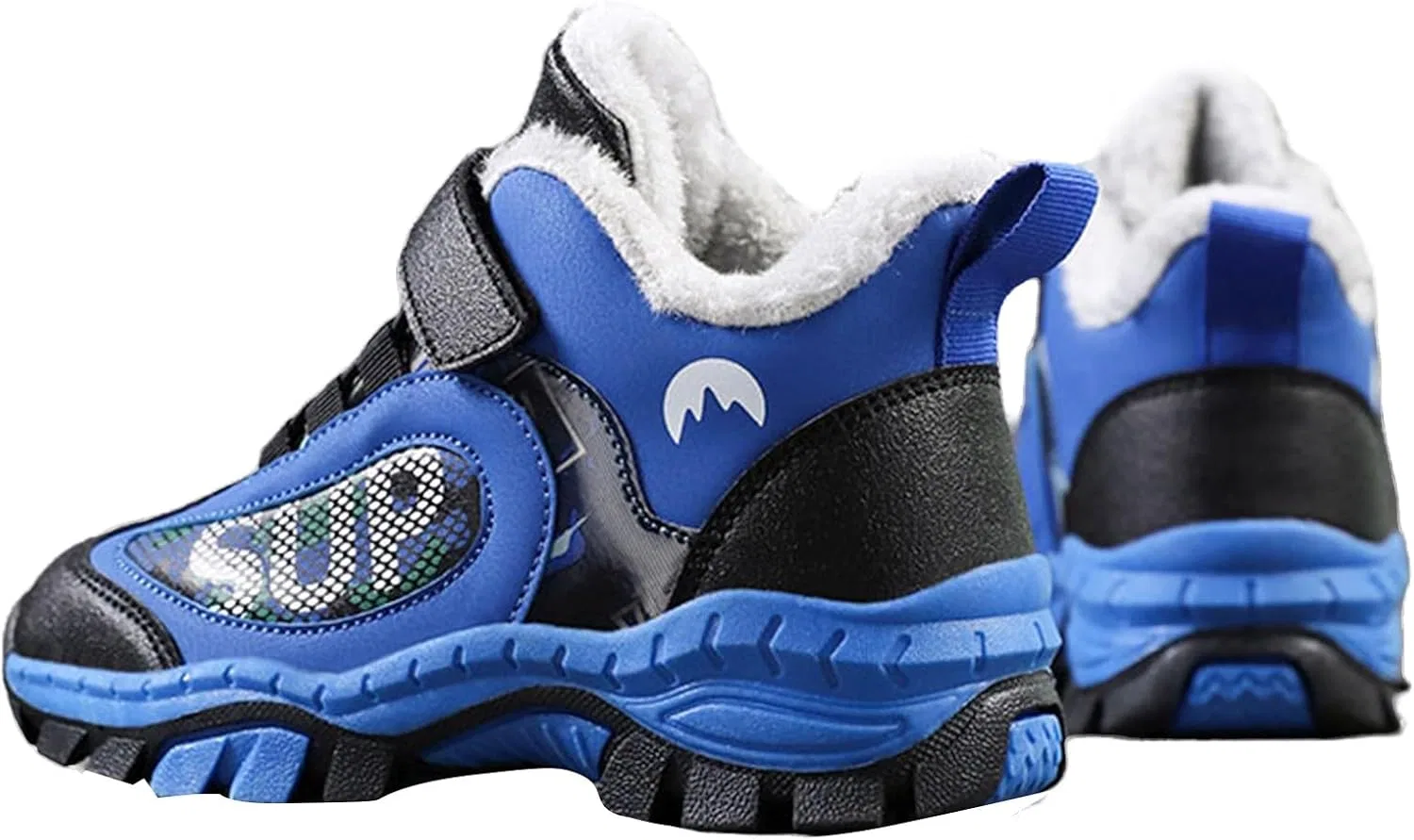 Детские кроссовки для мальчиков с флисовой подкладкой Boys Hiking Sneakers, Blue — фото 3