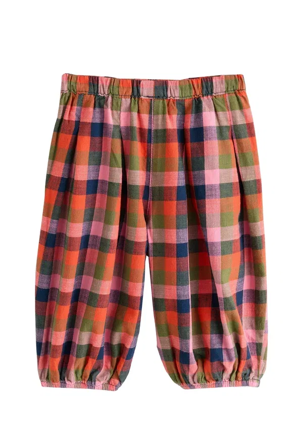 Брюки хлопковые Regular fit - hareem trousers Next, Multi Pink Navy Check, темно-синий/розовый/мультиколор