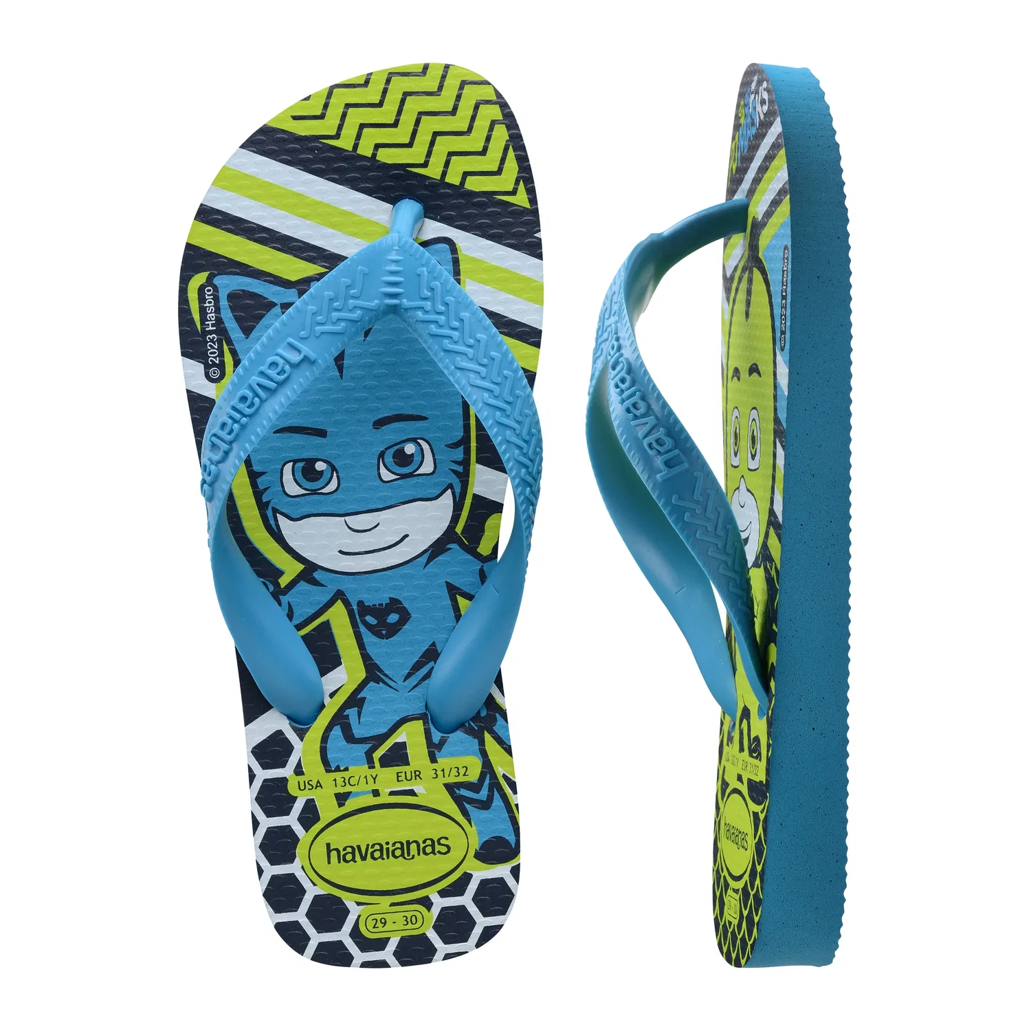 Детские сандалии с принтом PJ Masks Havaianas, синий — фото 4
