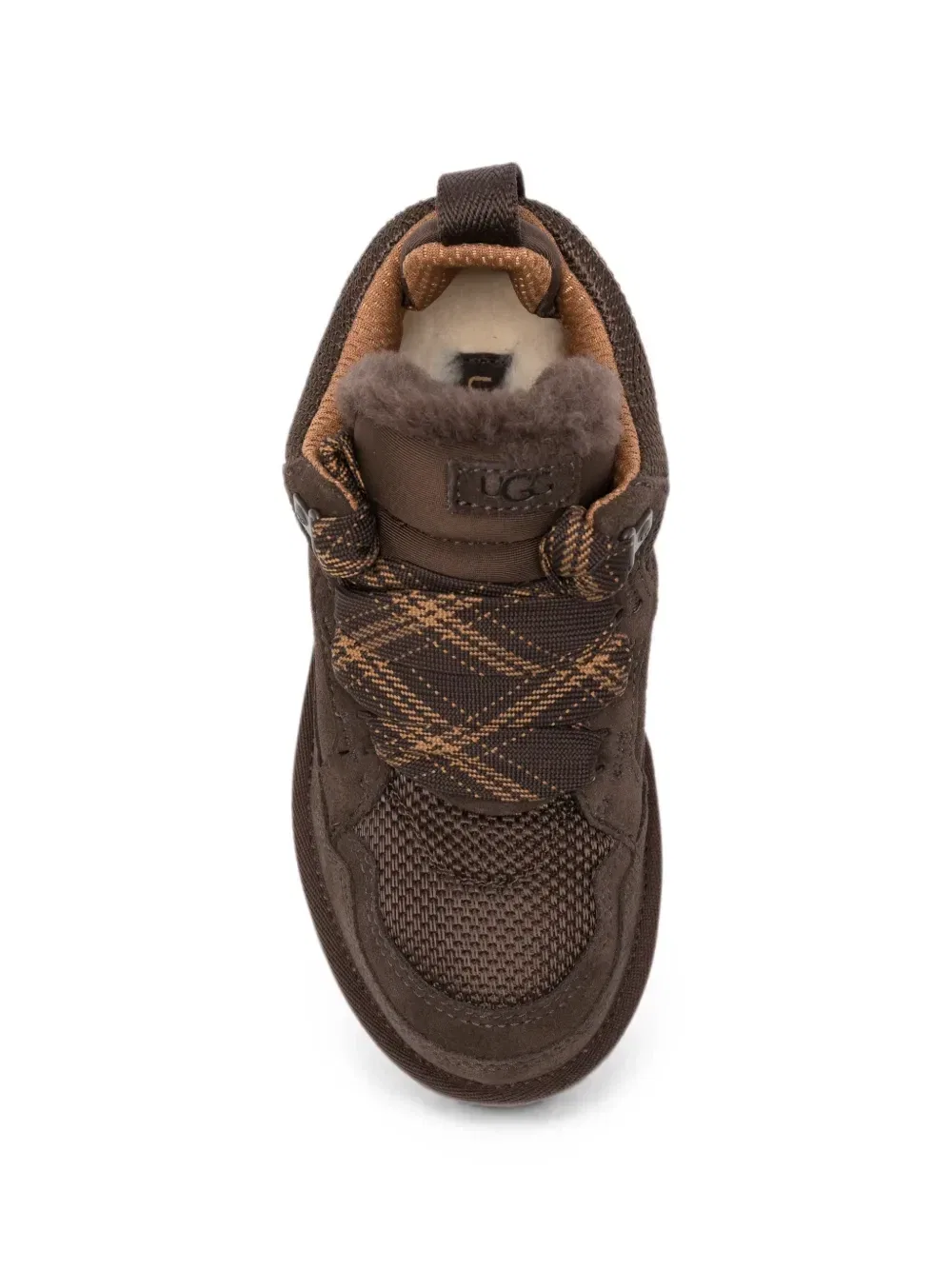 Замшевые кроссовки на шнуровке Ugg Kids, коричневый — фото 3