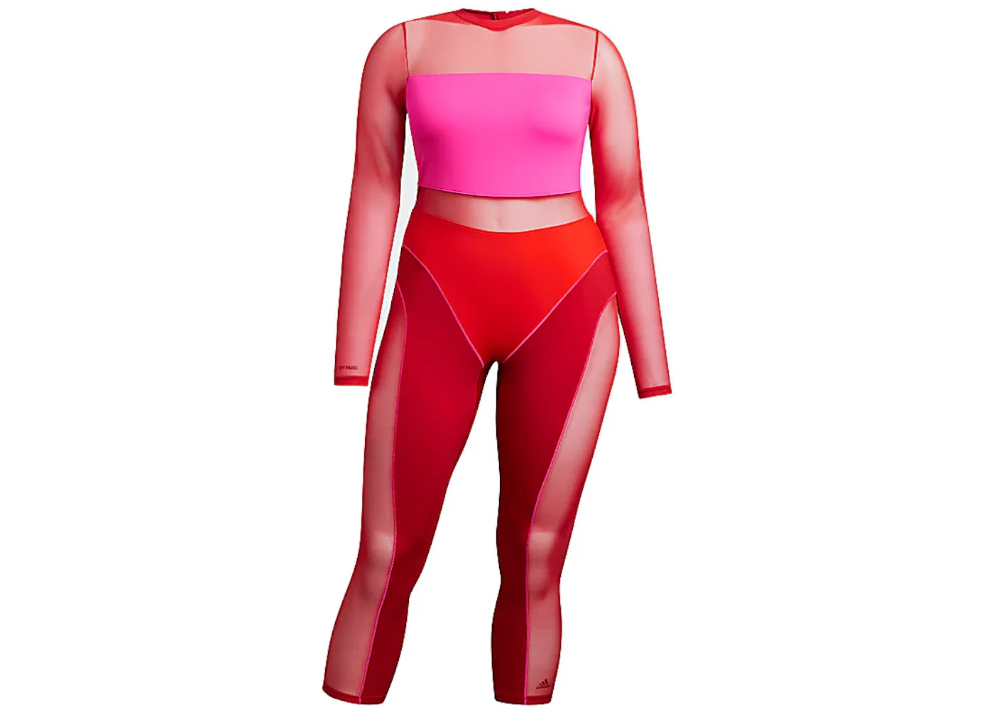 Женский комбинезон-катсьют с контрастными вставками Ivy Park Blocked Catsuit Adidas, цвет Power Red/Shock Pink/Red