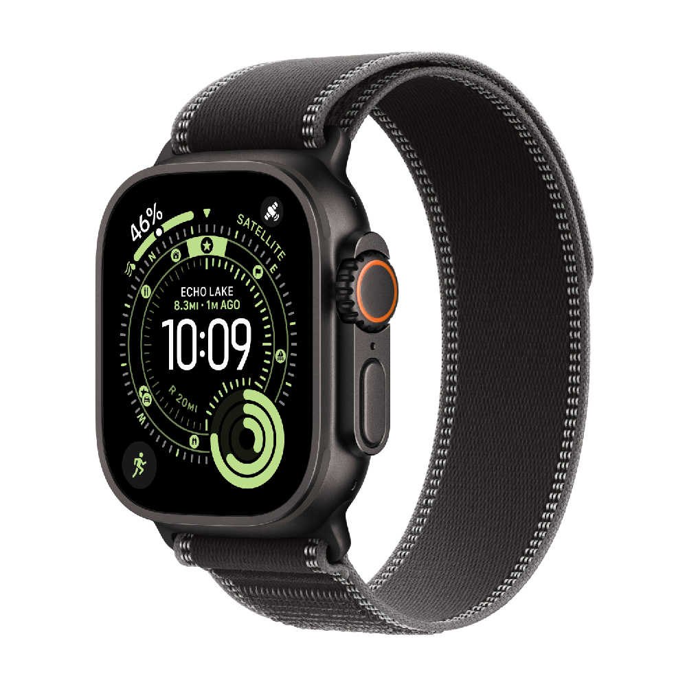 

Умные часы Apple Watch Ultra 3, 49 мм, GPS+Cellular, Black Titanium Case/Black Charcoal Trail Loop M/L Band, Черный, Умные часы Apple Watch Ultra 3, 49 мм, GPS+Cellular, Black Titanium Case/Black Charcoal Trail Loop M/L Band