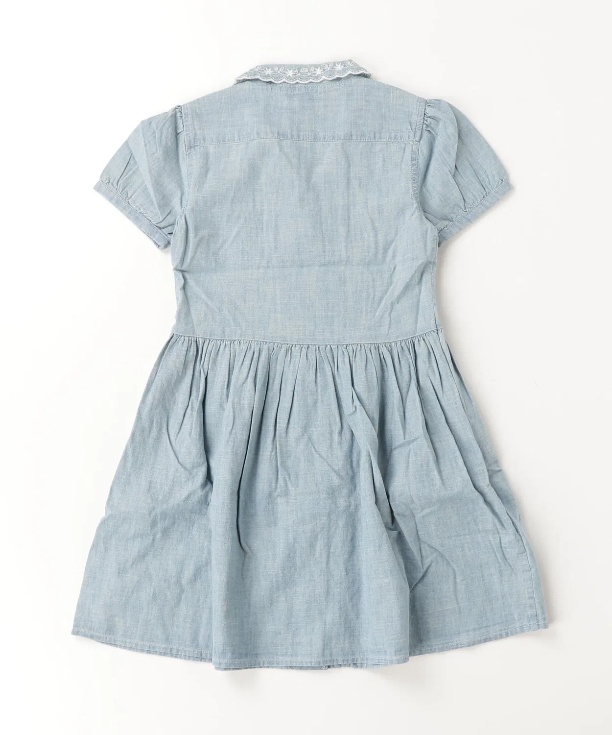 Детское платье-рубашка с длинным рукавомIndigo Cotton Chambray POLO RALPH LAUREN CHILDRENSWEAR, Blue — фото 4