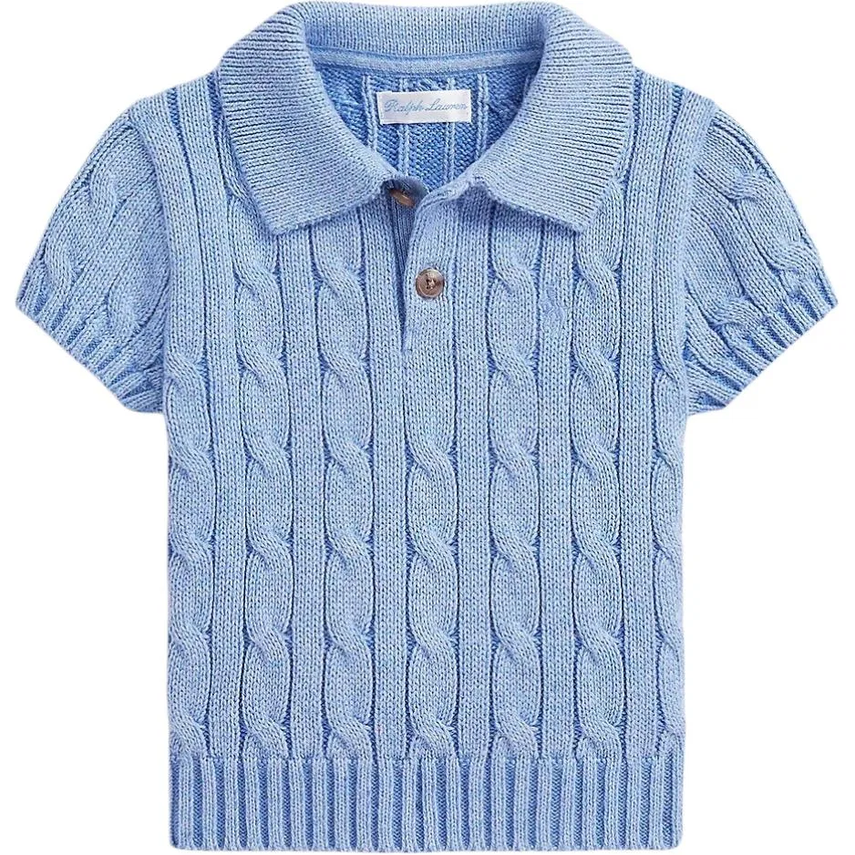 Детский джемпер с поло-воротником Polo Ralph Lauren, Blue