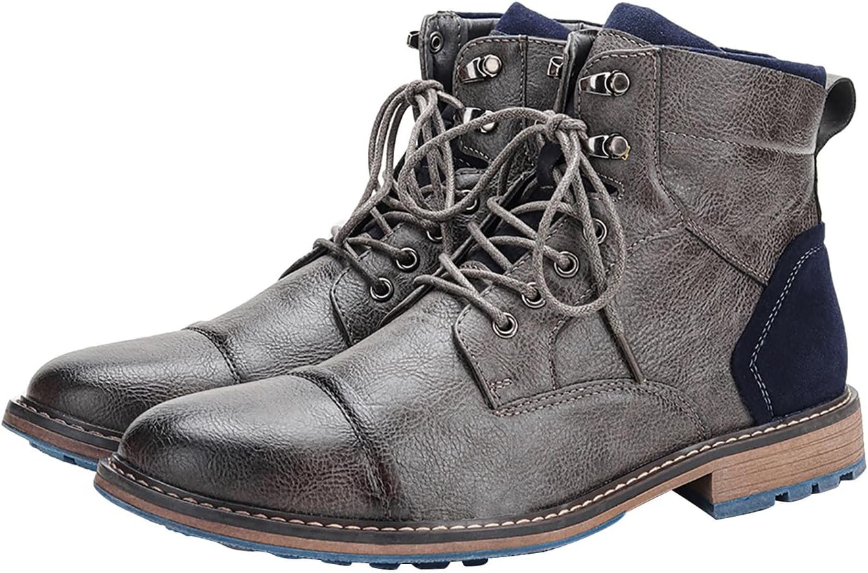 

Мужские оксфорды Santimon, ботинки из кожи для делового и повседневного ношения, мотоциклетные ботинки, модные формальные ботинки под смокинг на щиколотку для работы, серый