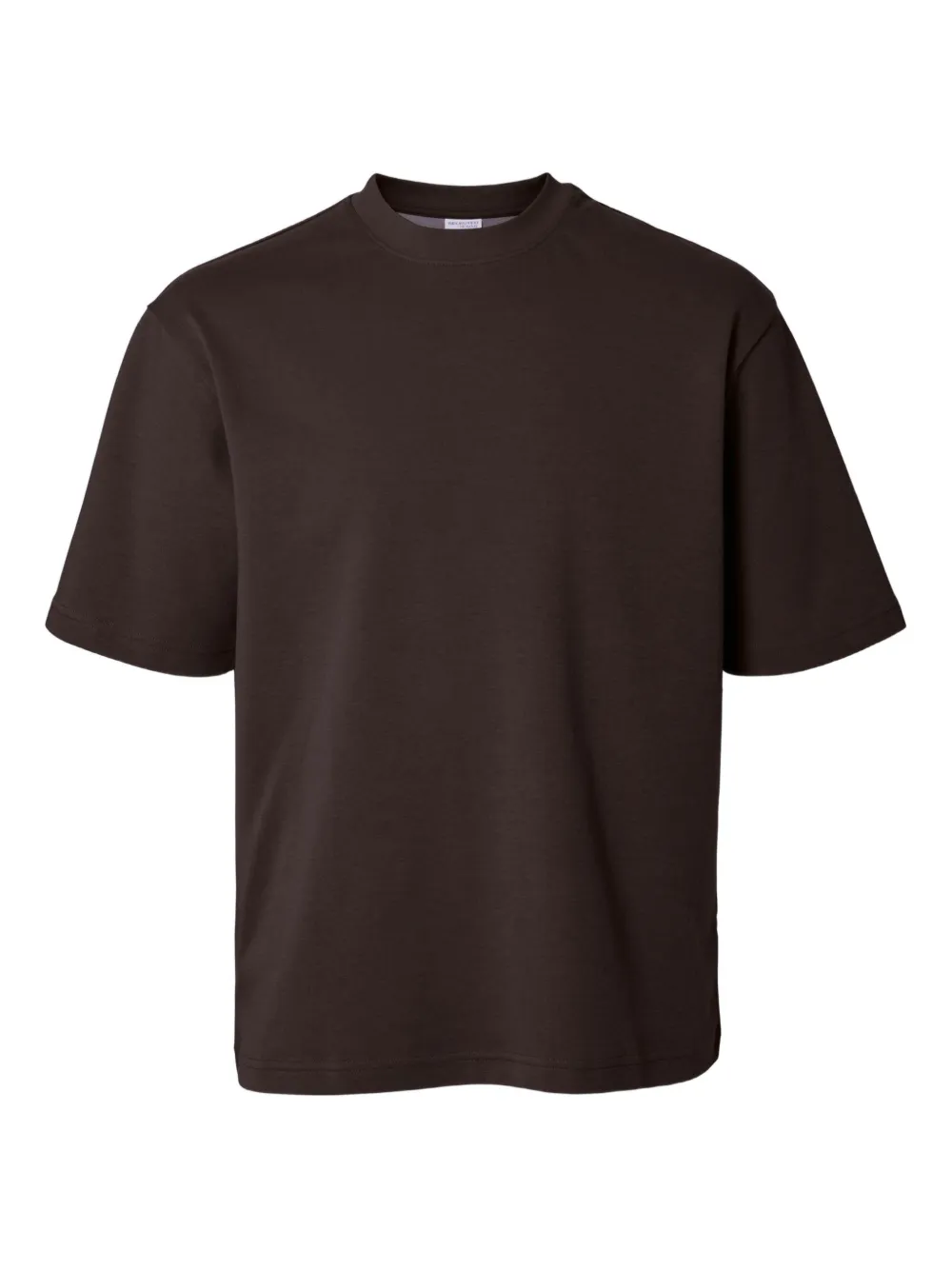 

Футболка с круглым вырезом Selected, коричневый