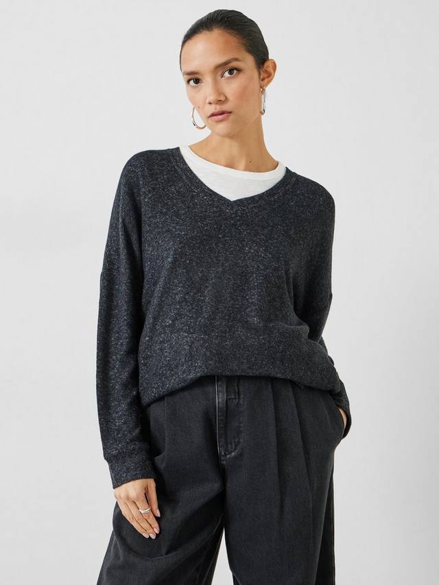 

Топ elle supersoft с v-образным вырезом HUSH, цвет Mid Grey Marl