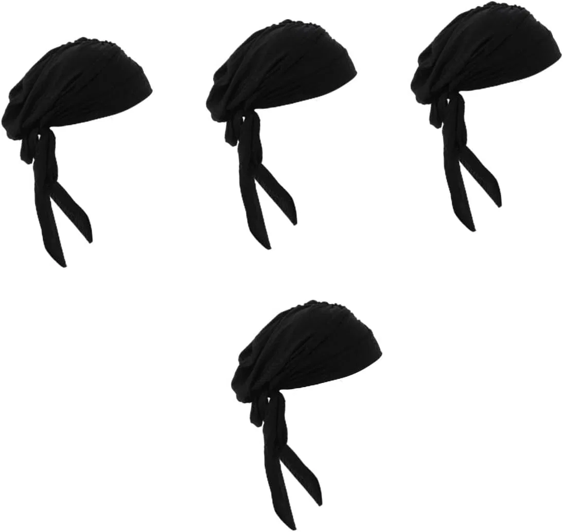 Шапочка для сна Satin Turban, minkissy, 4 шт, Black