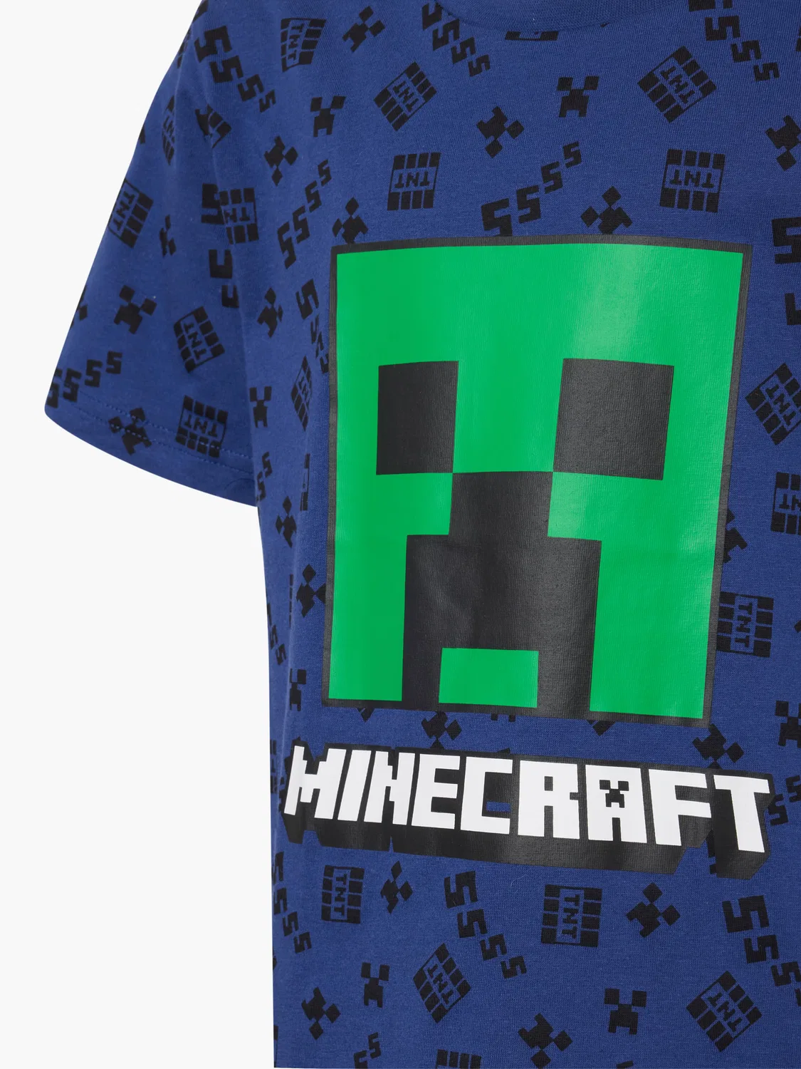 Детская футболка с принтом Minecraft, синий — фото 4