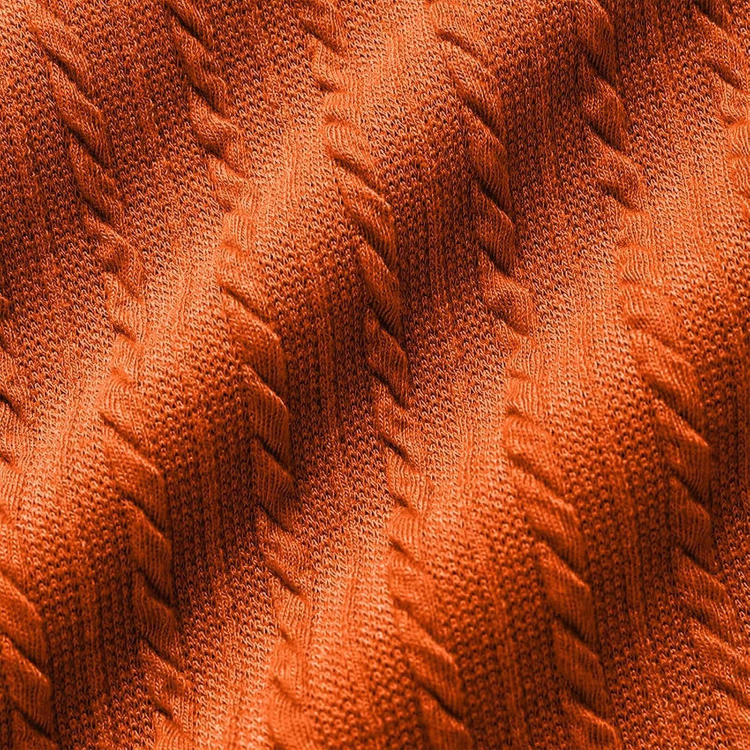 Мужская повседневная футболка с длинным рукавом, Orange — фото 3