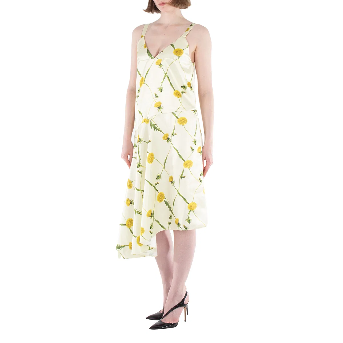 Платье мини с цветочным принтом и тонкими бретелями Floral Print Spaghetti Strap Minidress Burberry — фото 4