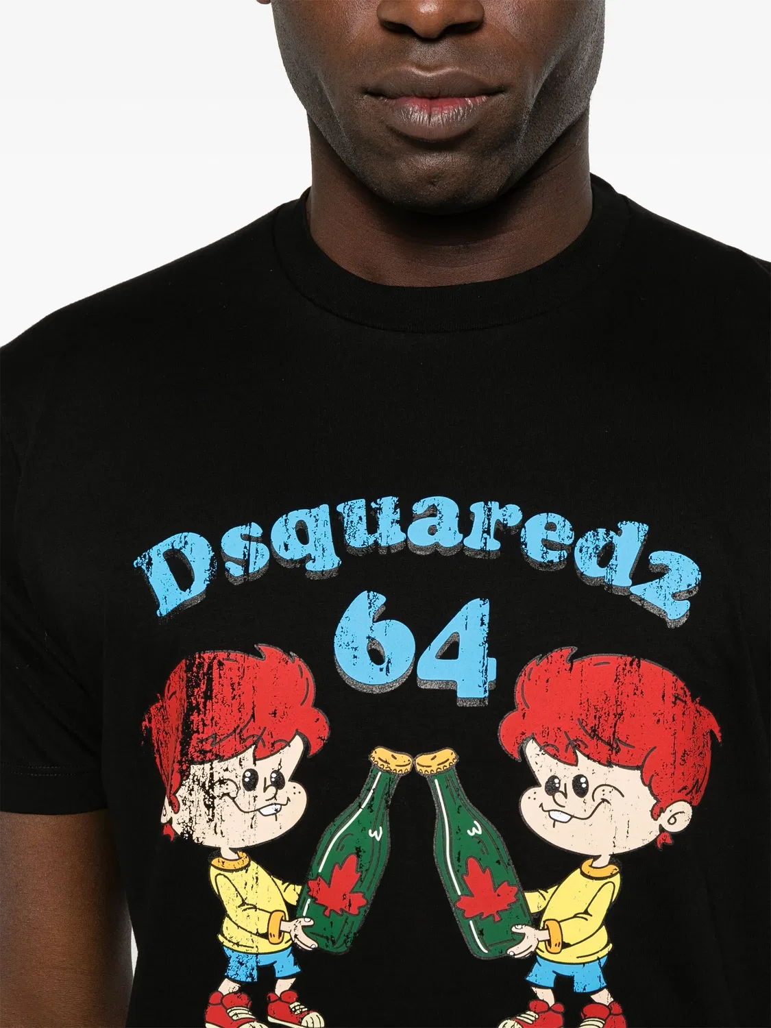 DSQUARED2 Черная футболка Cool Fit из хлопка — фото 4