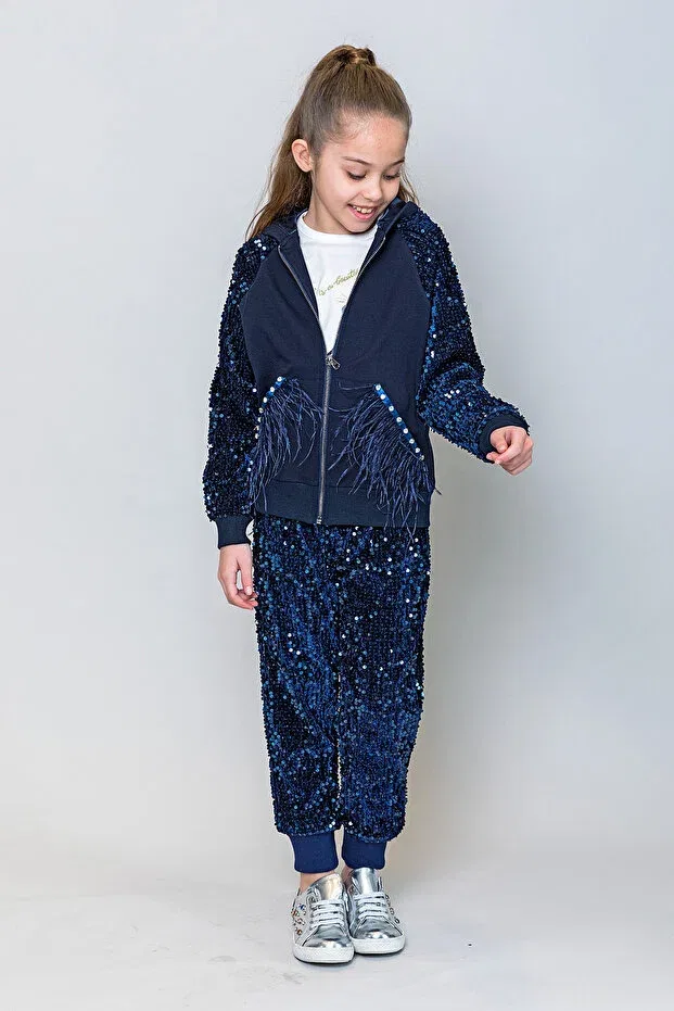 Детская куртка для девочек с длинным рукавом Incity, Navy Blue — фото 2