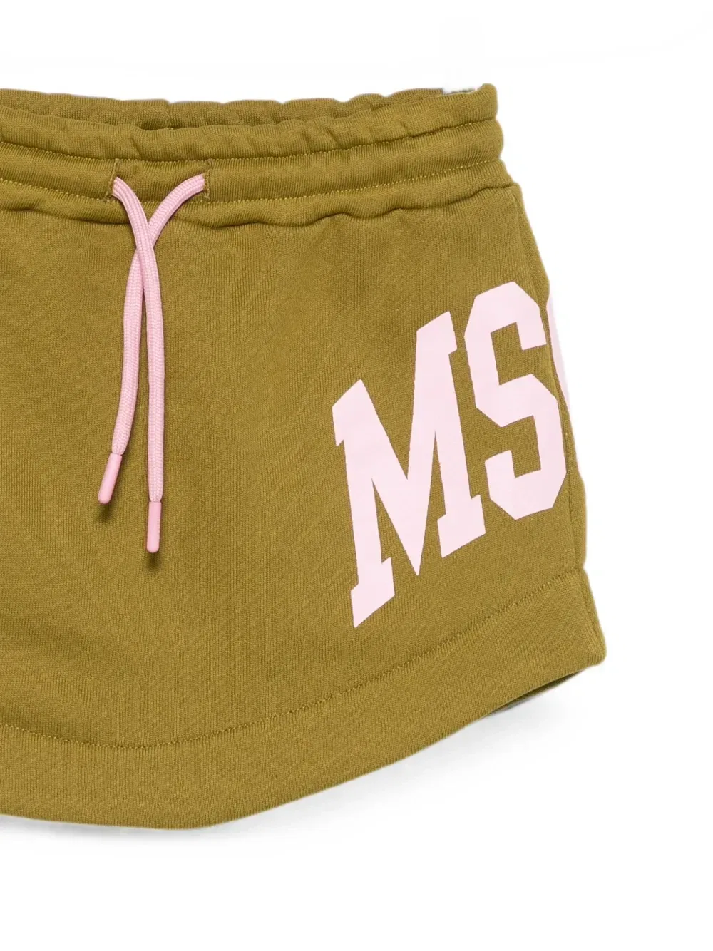 Юбка на шнуровке с логотипом Msgm Kids, зеленый — фото 3